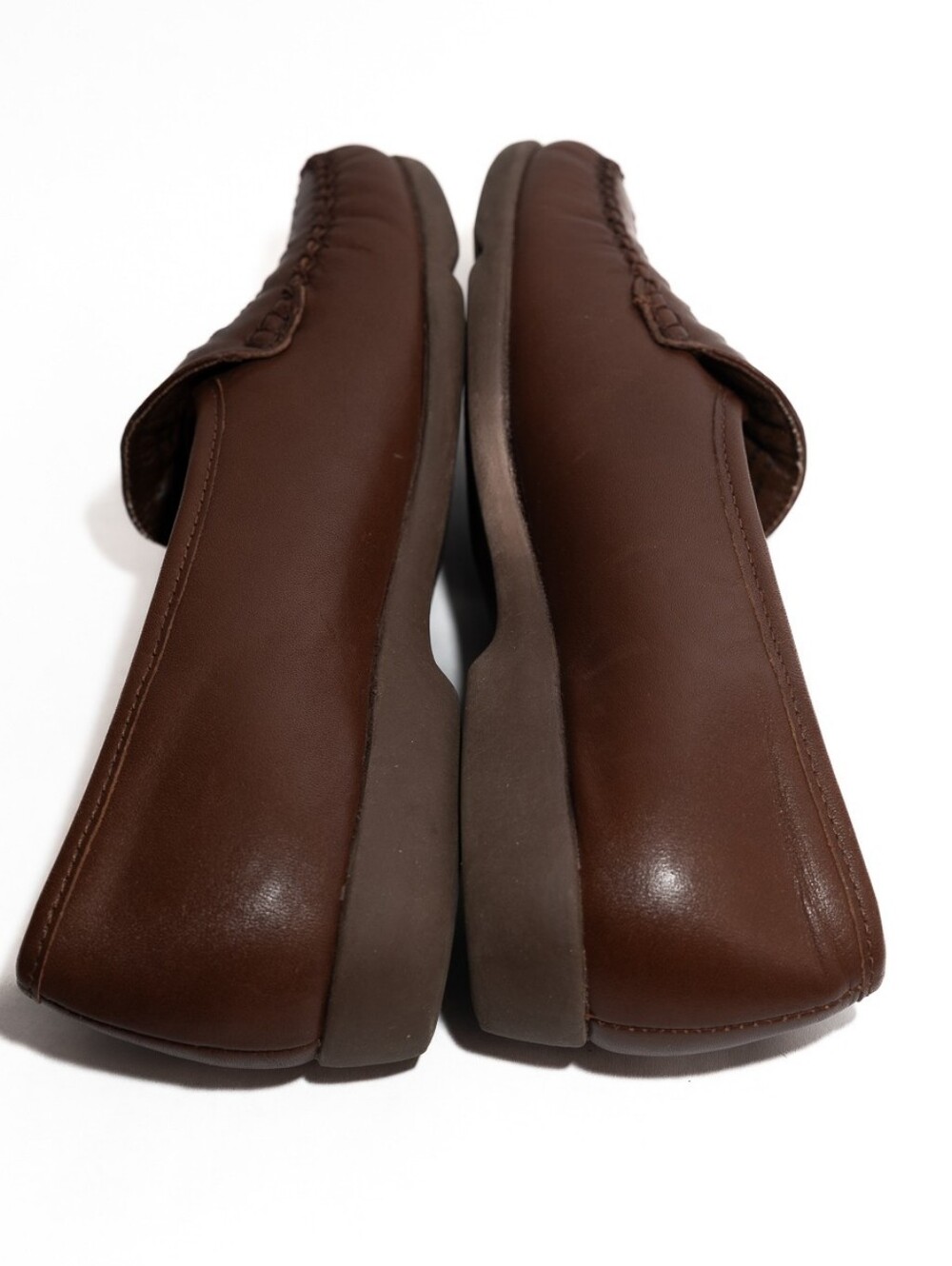 🔥Hush Puppies Body Shoe Women's Brown Moccasin Weaved Leather Loafers 5.5 M - Picture 2 of 5